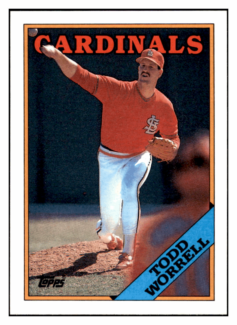 1988 Topps Todd Worrell   St. Louis Cardinals Baseball Card GMMGD simple Xclusive Collectibles   