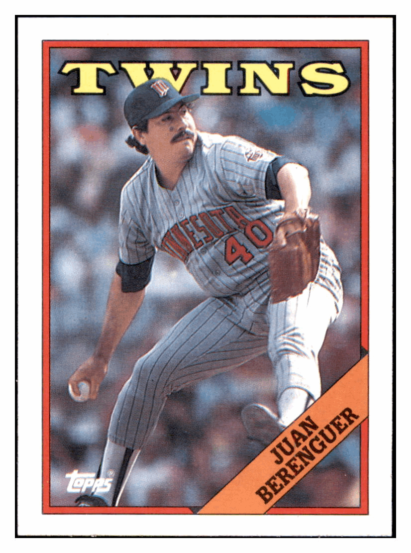 1988 Topps Juan Berenguer Minnesota Twins Baseball Card GMMGD simple Xclusive Collectibles   