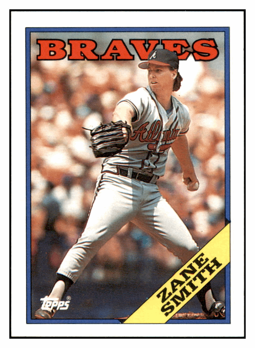 1988 Topps Zane Smith   Atlanta Braves Baseball Card GMMGD simple Xclusive Collectibles   