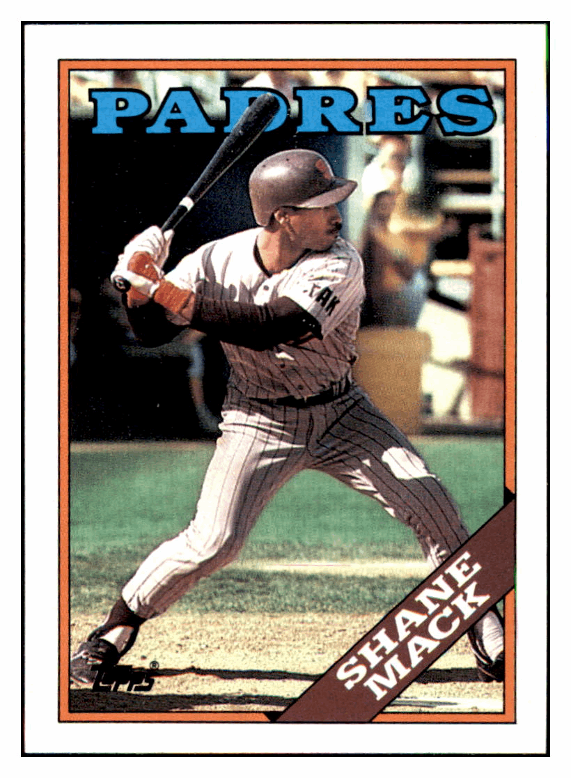 1988 Topps Shane Mack   San Diego Padres Baseball Card GMMGD_1a simple Xclusive Collectibles   