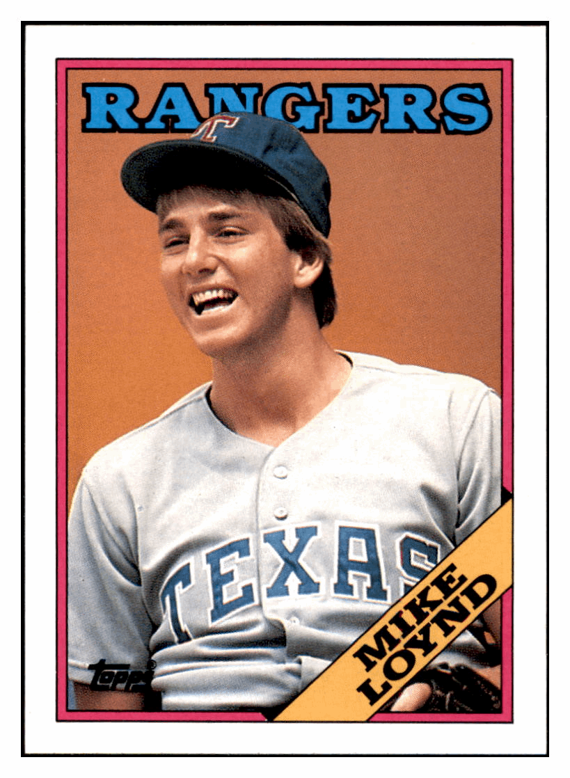1988 Topps Mike Loynd   Texas Rangers Baseball Card GMMGD simple Xclusive Collectibles   