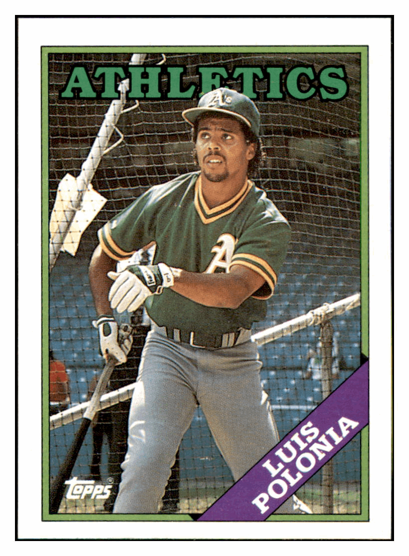 1988 Topps Luis Polonia   RC Oakland Athletics Baseball Card GMMGD simple Xclusive Collectibles   