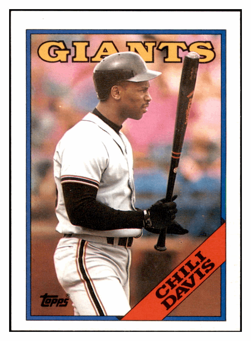 1988 Topps Chili Davis   San Francisco Giants Baseball Card GMMGD_1a simple Xclusive Collectibles   