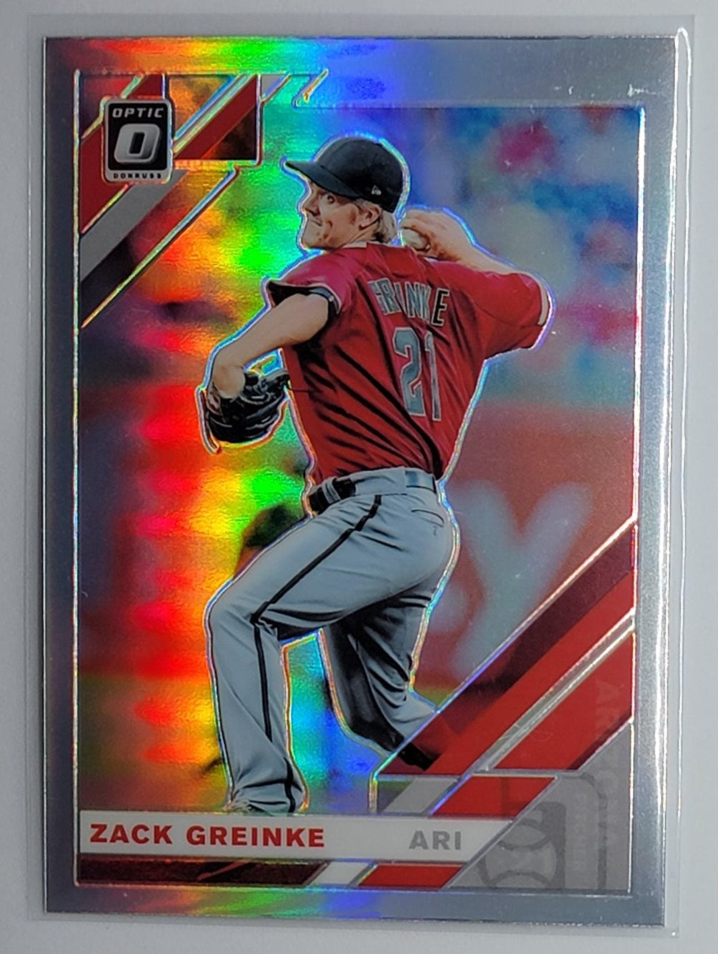 2019 Donruss Optic Zack
  Greinke Pandora Blue  SN99 Arizona
  Diamondbacks Baseball Card  TH1CB simple Xclusive Collectibles   