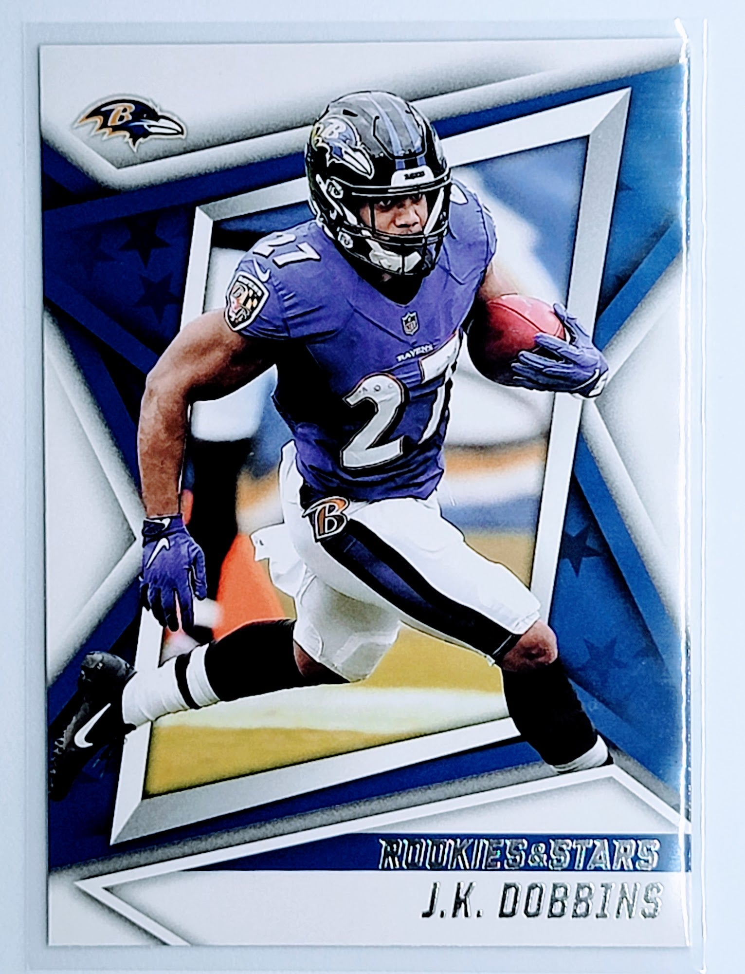 2021 Panini Rookies &
  Stars J.K. Dobbins Green  Baltimore
  Ravens Football Card  TH1CB simple Xclusive Collectibles   