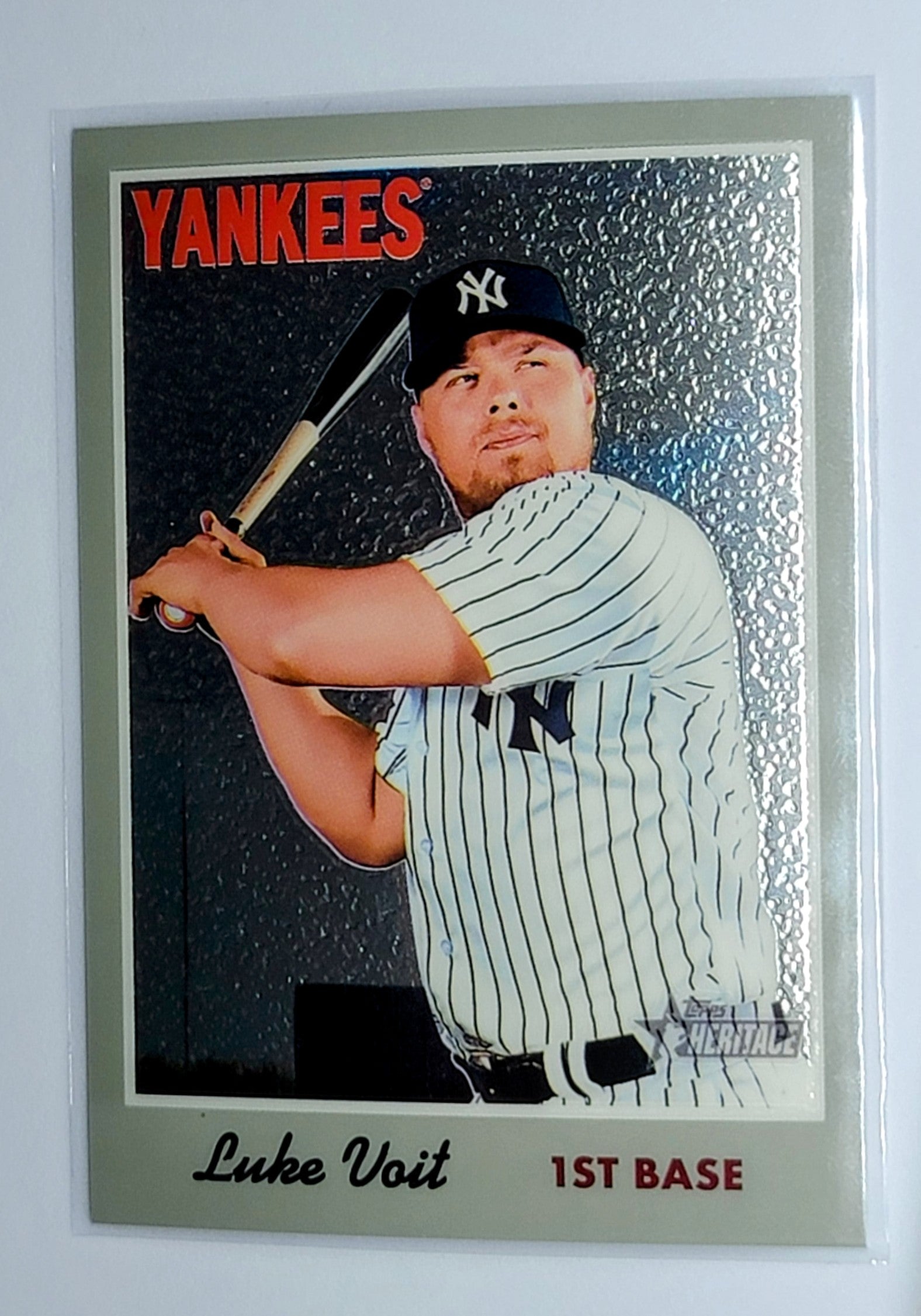 2019 Topps Heritage Luke
  Voit   New York Yankees Baseball
  Card  TH1CB simple Xclusive Collectibles   