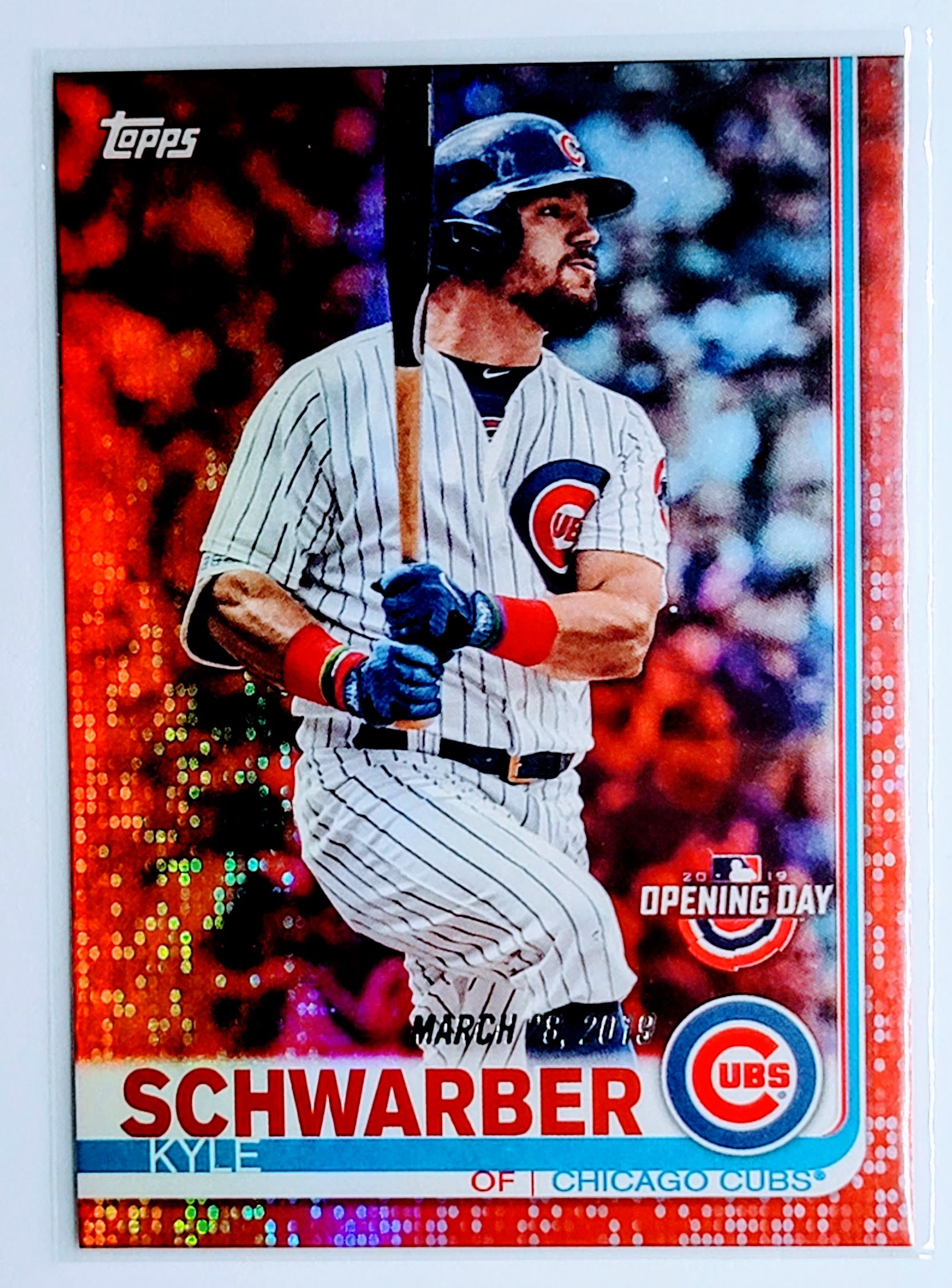 2019 Topps Chrome Kyle
  Schwarber Blue Refractor  SN150 Chicago
  Cubs Baseball Card  TH1CB simple Xclusive Collectibles   