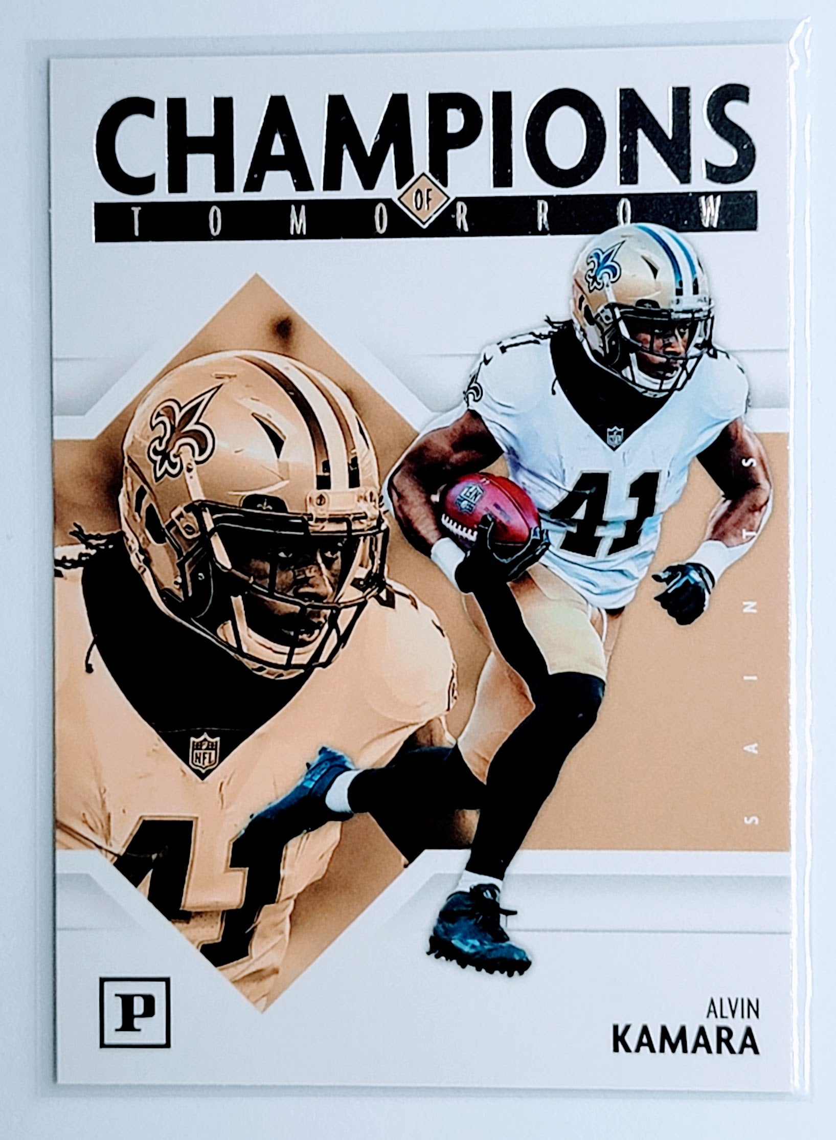 2018 Panini Alvin Kamara
  Champions of Tomorrow  New Orleans
  Saints Football Card  TH1CB simple Xclusive Collectibles   