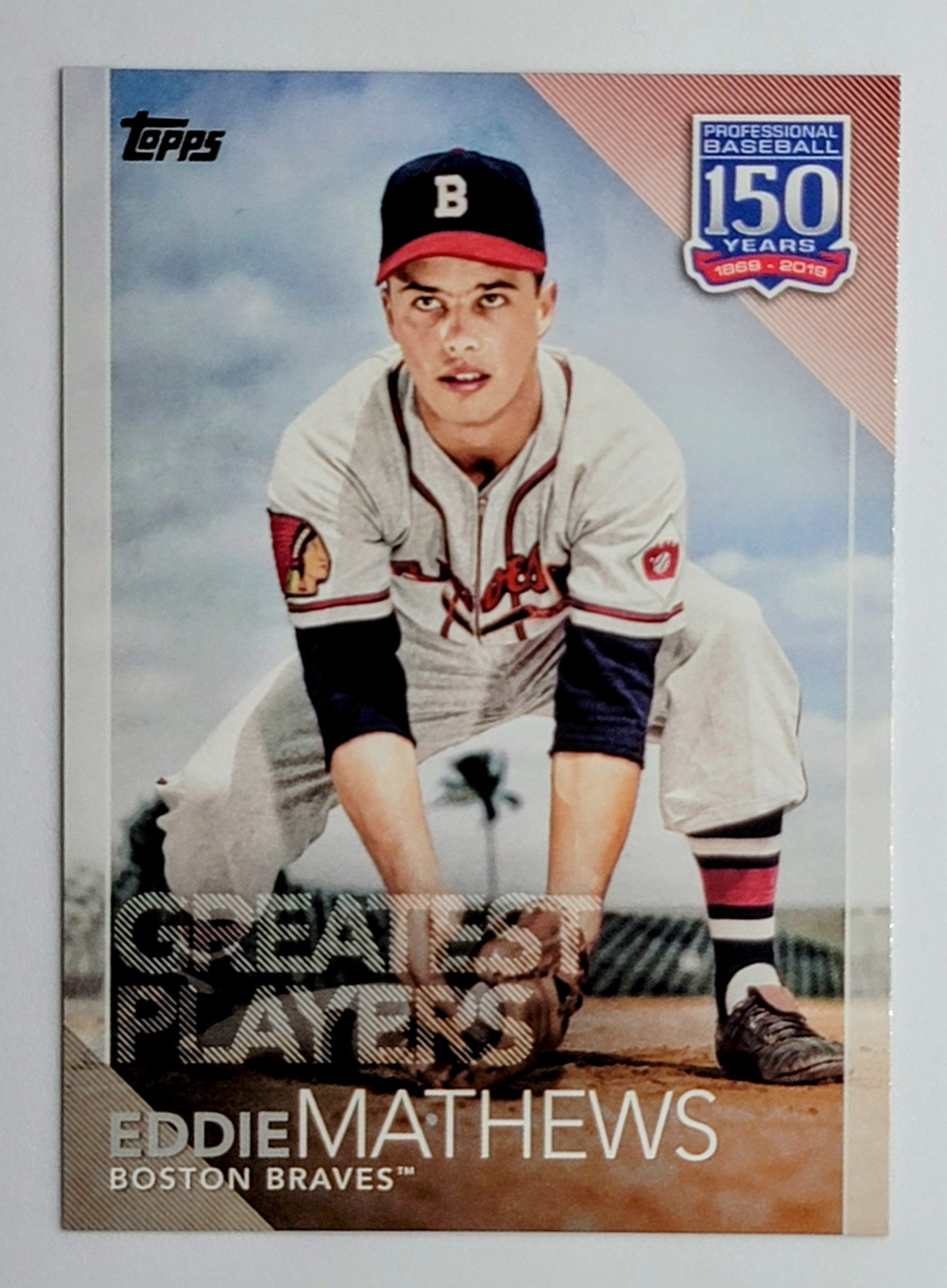 2019 Topps Eddie Mathews 150
  Years of Professional Baseball  Boston
  Braves Baseball Card  TH1CB simple Xclusive Collectibles   