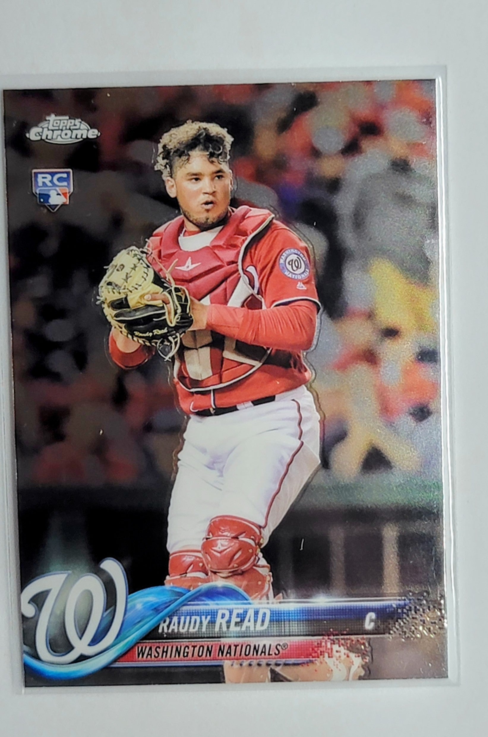 2018 Topps Chrome Raudy Read
  Rookie Autographs  AU Washington
  Nationals Baseball Card  TH1CB simple Xclusive Collectibles   