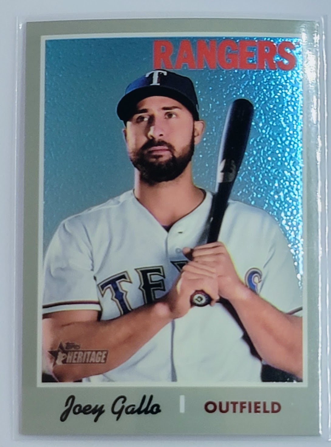 2019 Topps Heritage Joey Gallo
  Black Border  Texas Rangers Baseball
  Card TH1C4 simple Xclusive Collectibles   