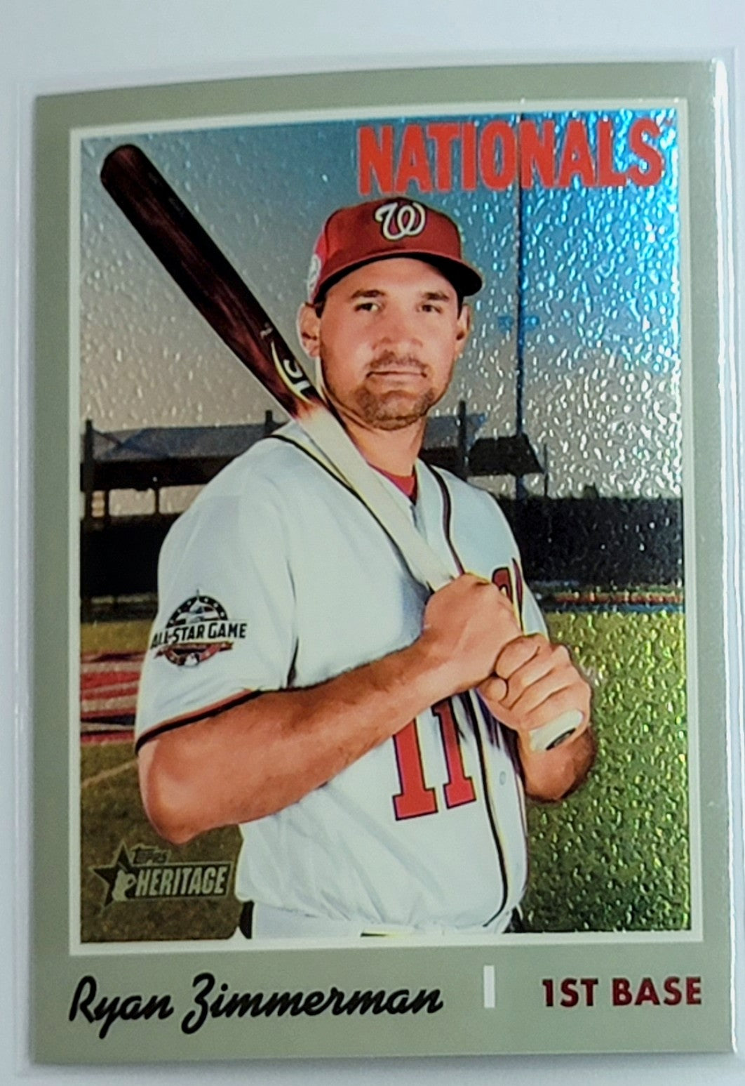 2019 Topps Heritage Ryan
  Zimmerman   Washington Nationals
  Baseball Card TH1C4 simple Xclusive Collectibles   