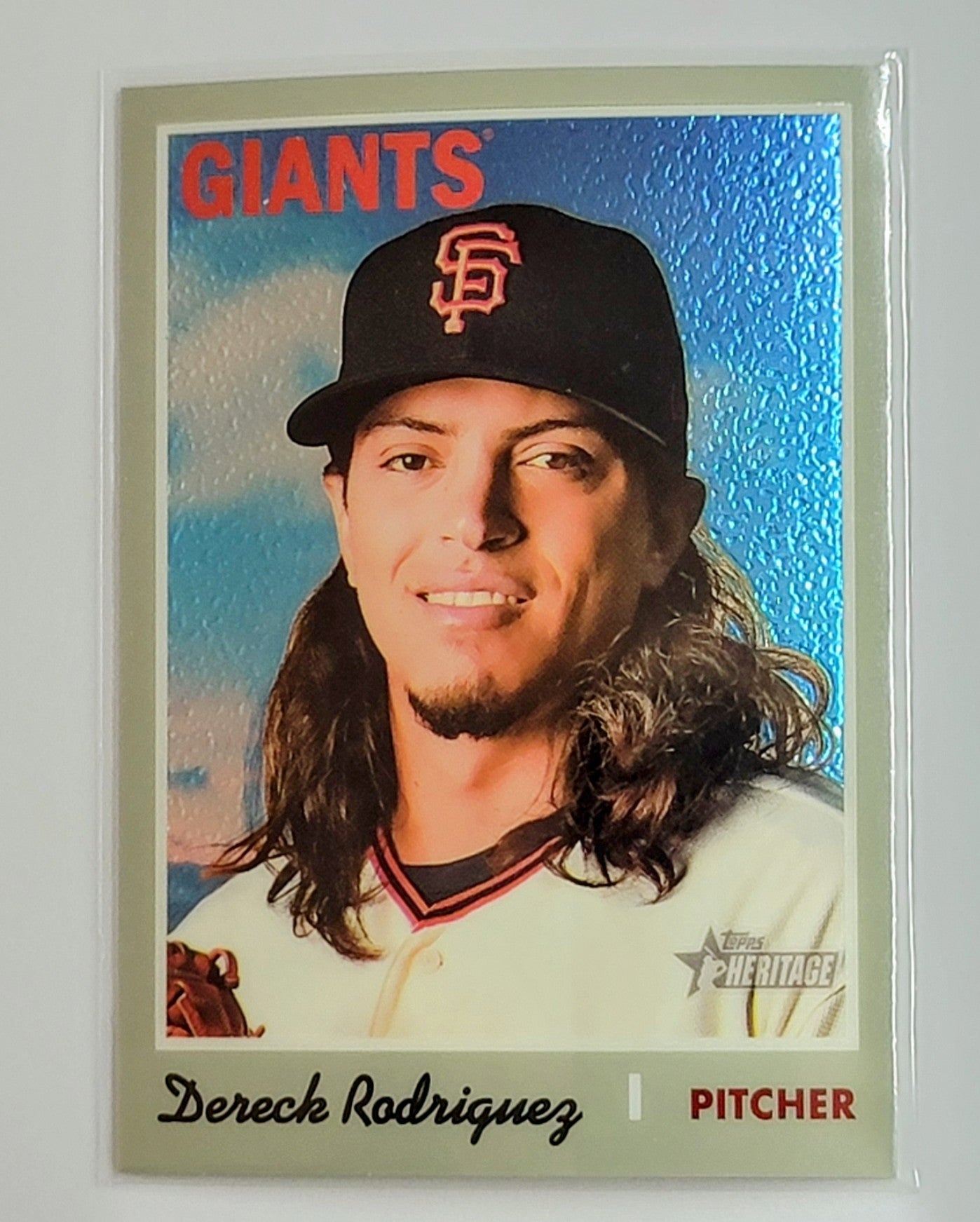 2019 Topps Heritage Dereck
  Rodriguez   San Francisco Giants
  Baseball Card TH1C4 simple Xclusive Collectibles   