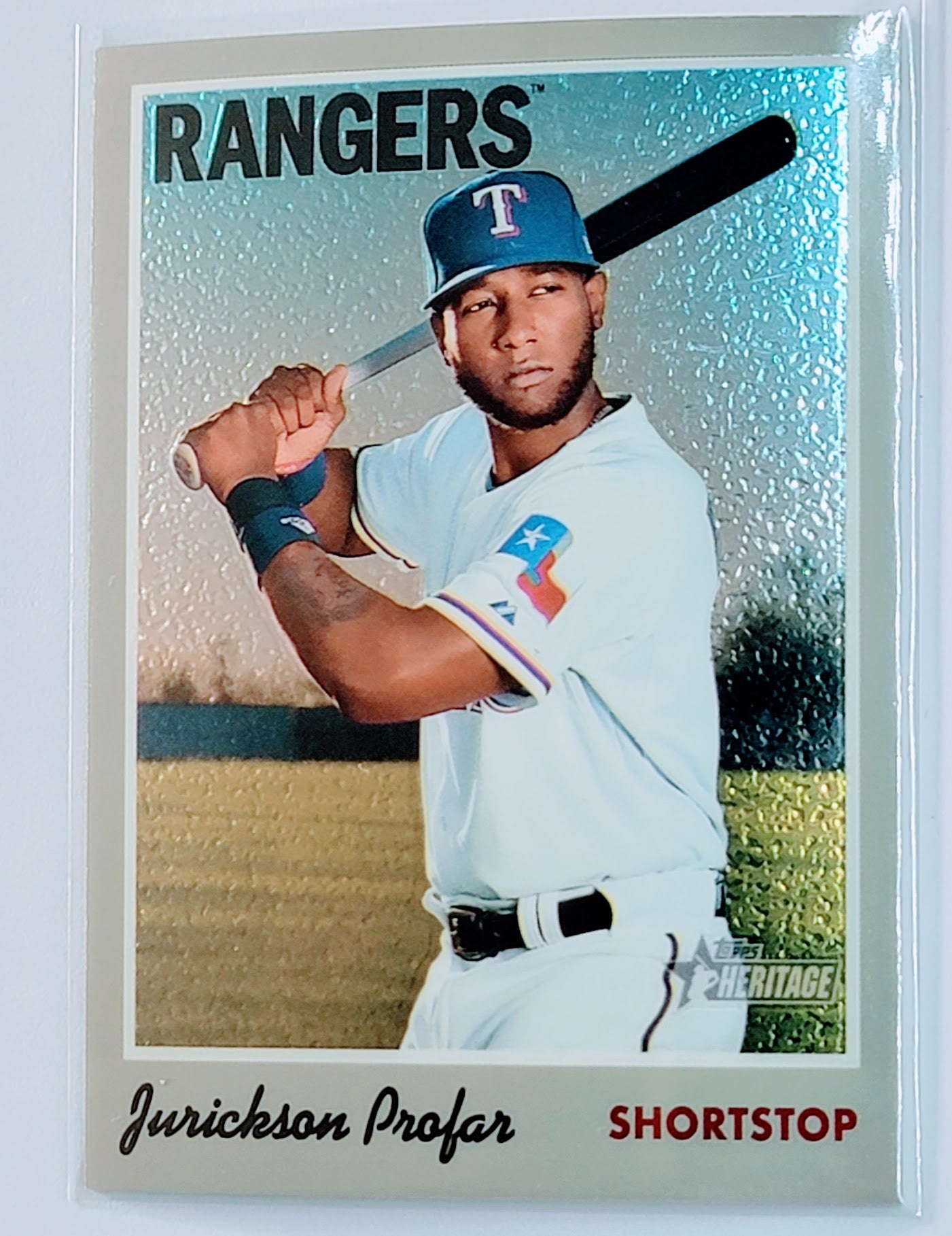 2019 Topps Heritage Jurickson
  Profar   Texas Rangers Baseball Card
  TH1C4_1a simple Xclusive Collectibles   