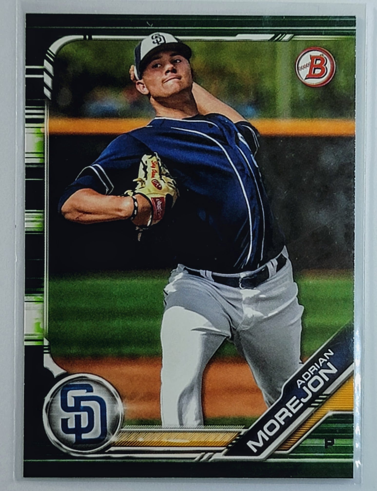 2019 Bowman Heritage Adrian
  Morejon Chrome Prospects  San Diego
  Padres Baseball Card TH1C4 simple Xclusive Collectibles   