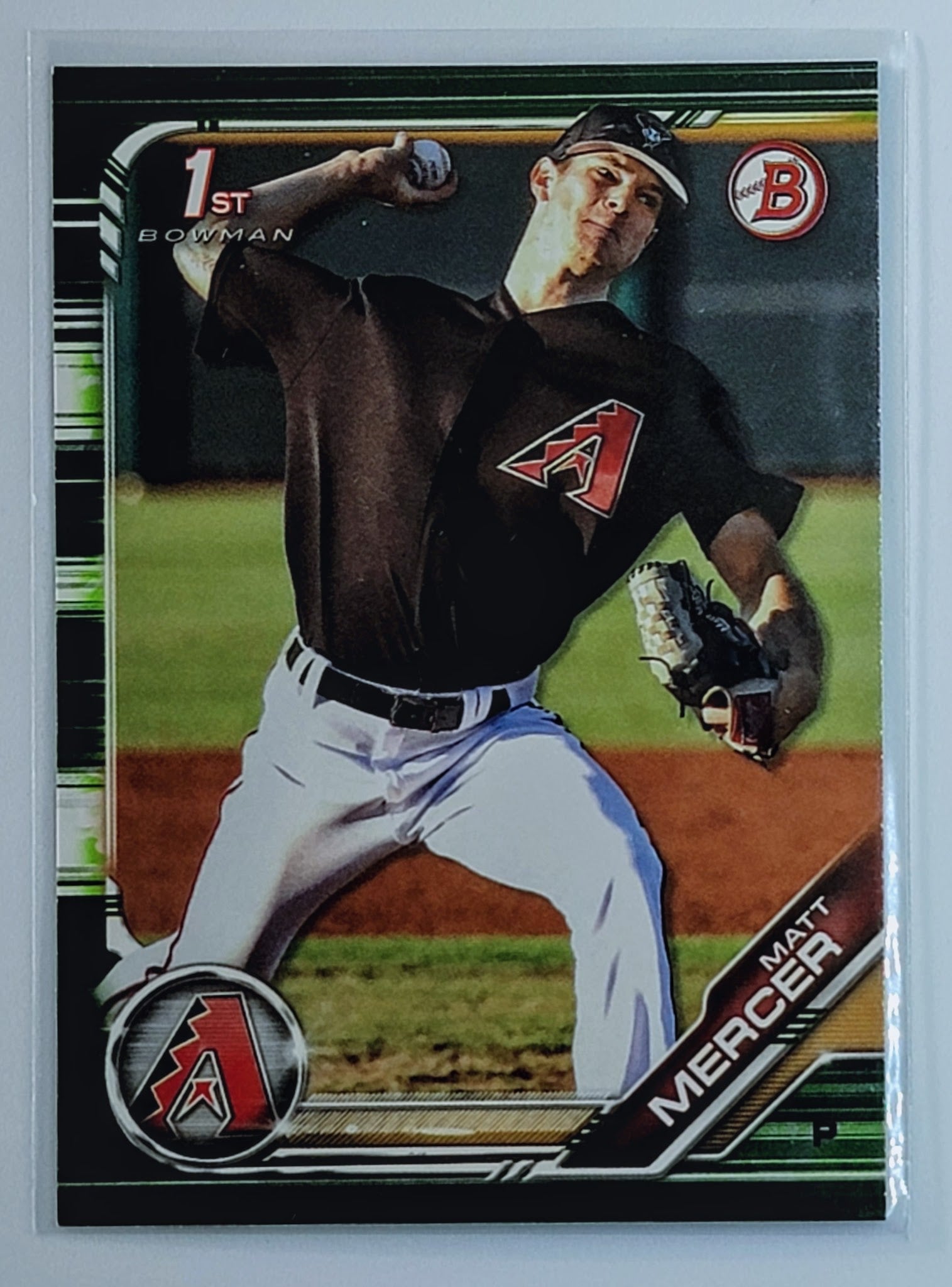 2019 Bowman Matt Mercer
  Prospects Camo  Arizona Diamondbacks
  Baseball Card TH1C4 simple Xclusive Collectibles   