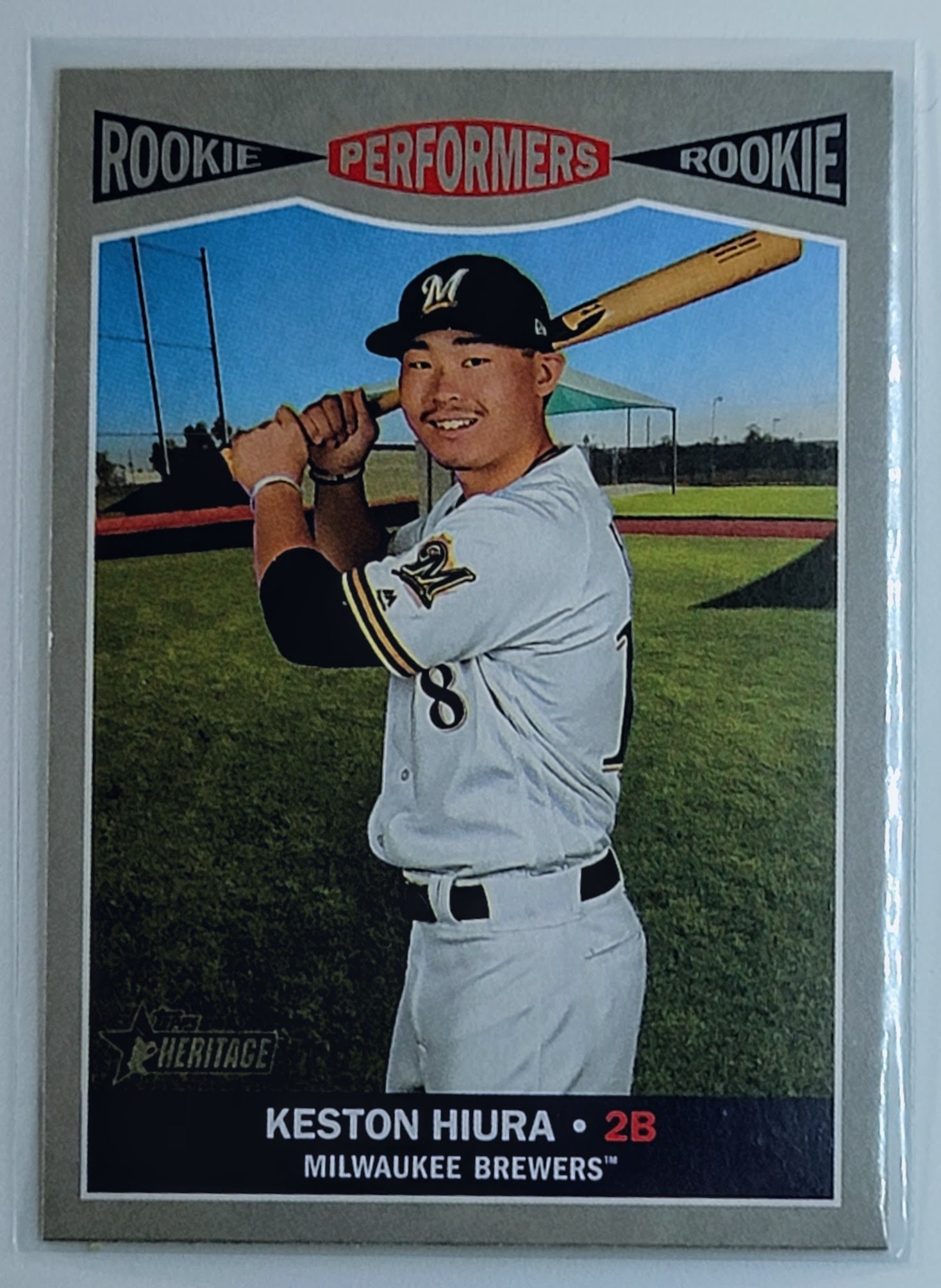 2019 Topps Heritage Keston
  Hiura Rookie Performers  Milwaukee
  Brewers Baseball Card TH1C4 simple Xclusive Collectibles   