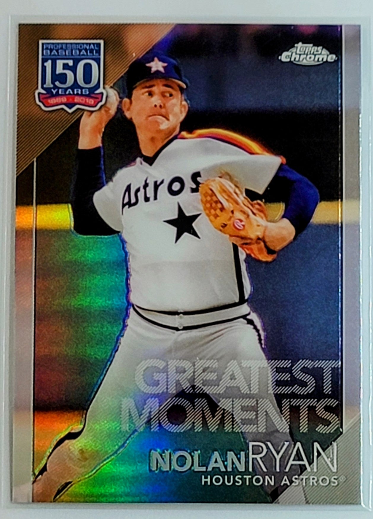 2019 Topps Chrome Update
  Edition Nolan Ryan 150 Years of Professional Baseball  Houston Astros Baseball Card TH1C4 simple Xclusive Collectibles   