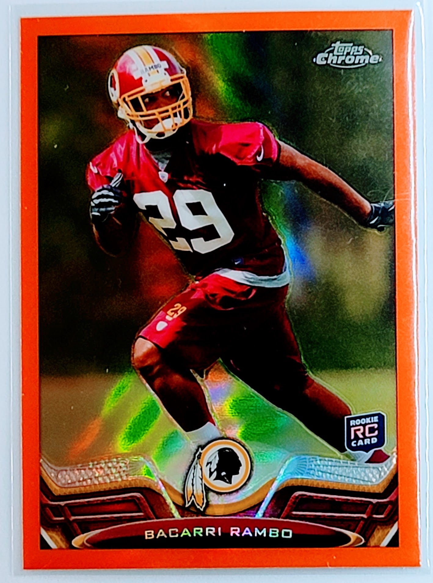 2013 Topps Bacarri Rambo
  Pink  SN399 Washington Redskins
  Football Card TH1C4 simple Xclusive Collectibles   