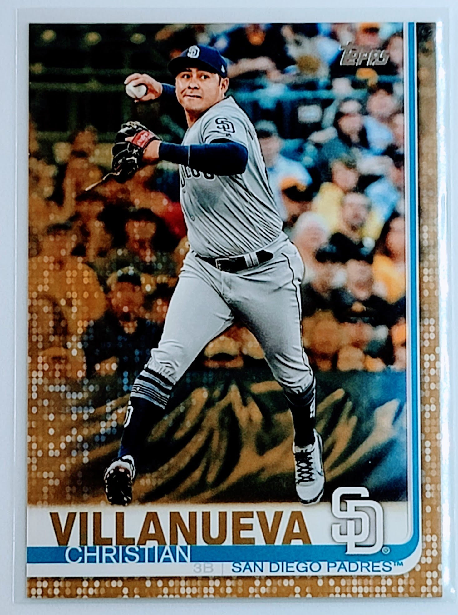 2019 Topps Christian
  Villanueva Gold  SN2019 San Diego
  Padres Baseball Card TH1C4 simple Xclusive Collectibles   