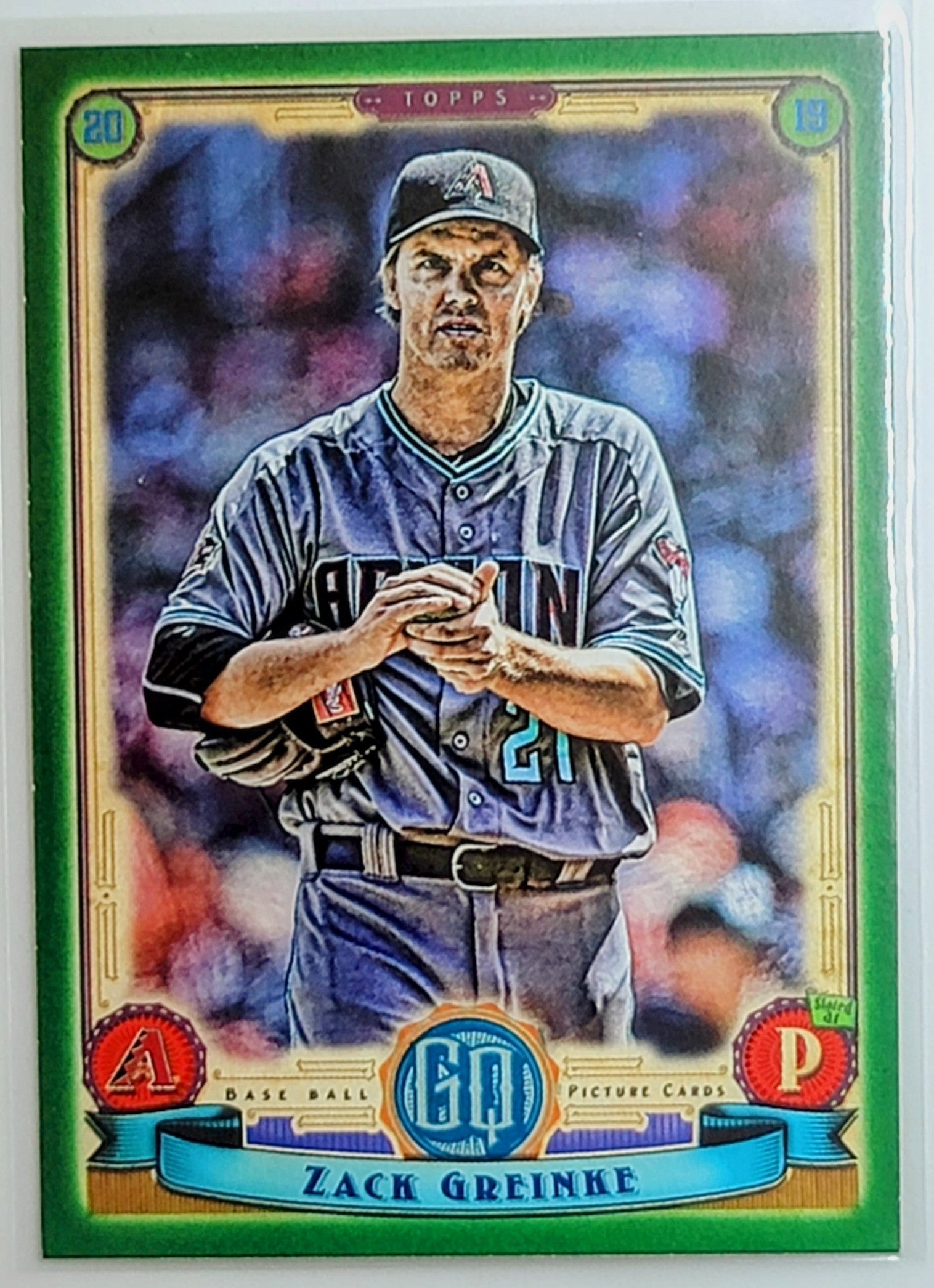 2019 Topps Gypsy Queen Zack
  Greinke Missing Nameplate  Arizona
  Diamondbacks Baseball Card TH1C4 simple Xclusive Collectibles   