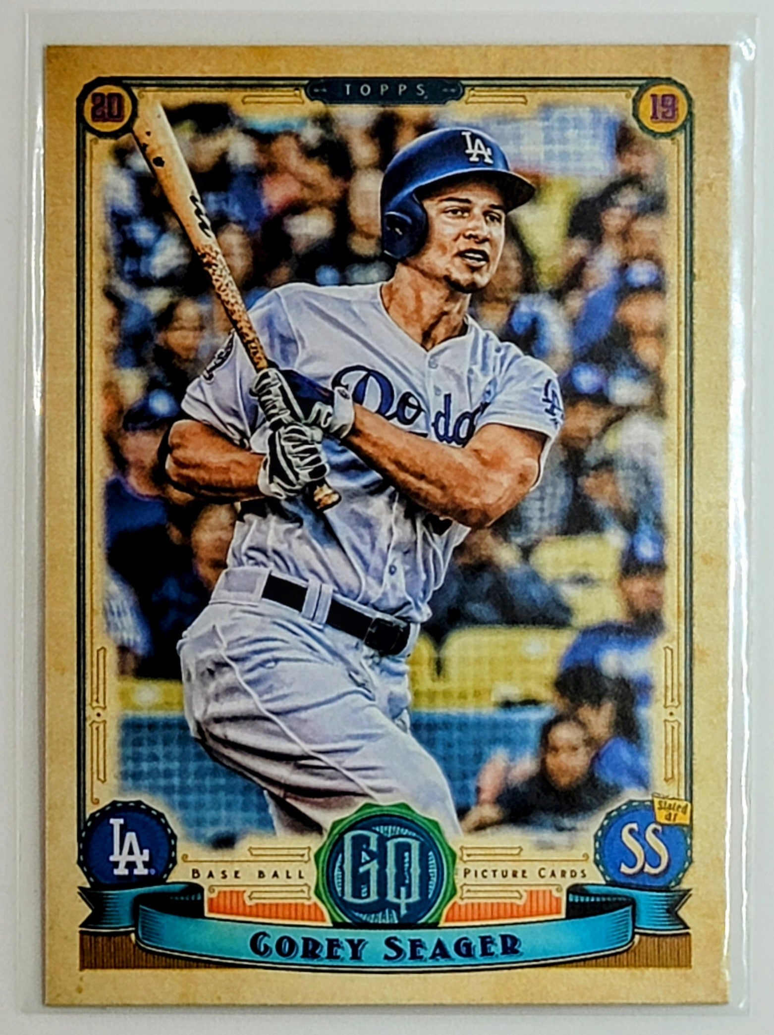 2019 Topps Gypsy Queen Corey
  Seager Green  Los Angeles Dodgers
  Baseball Card TH1C4 simple Xclusive Collectibles   