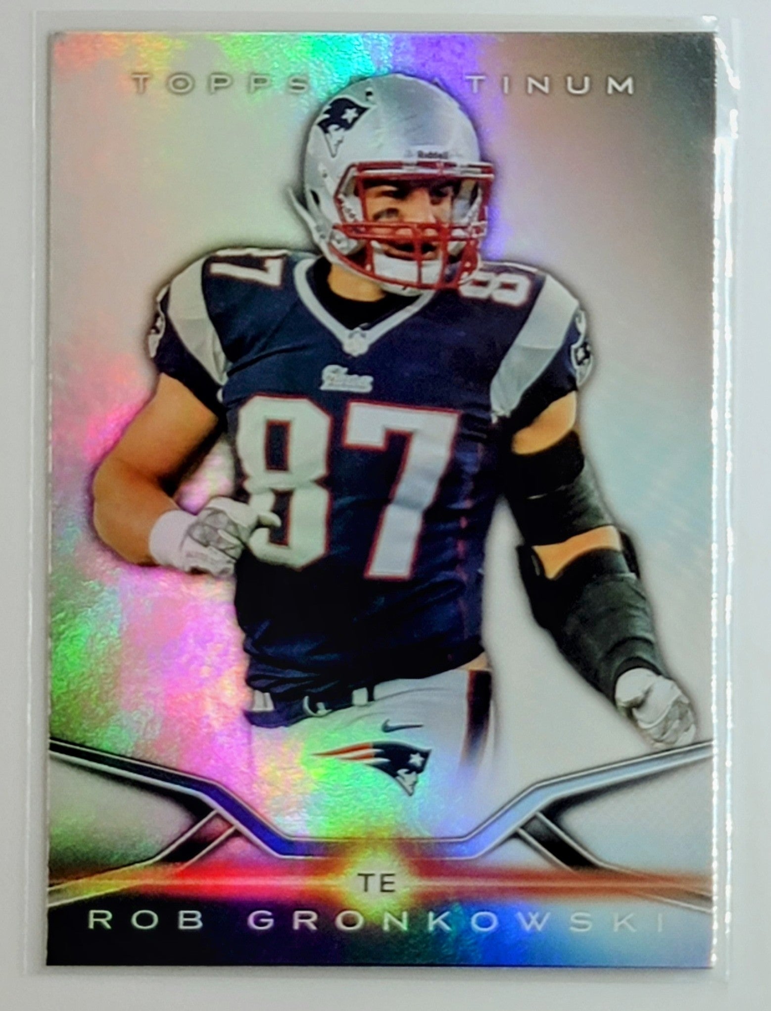 2014 Topps Platinum Rob
  Gronkowski   New England Patriots
  Football Card TH1C4 simple Xclusive Collectibles   