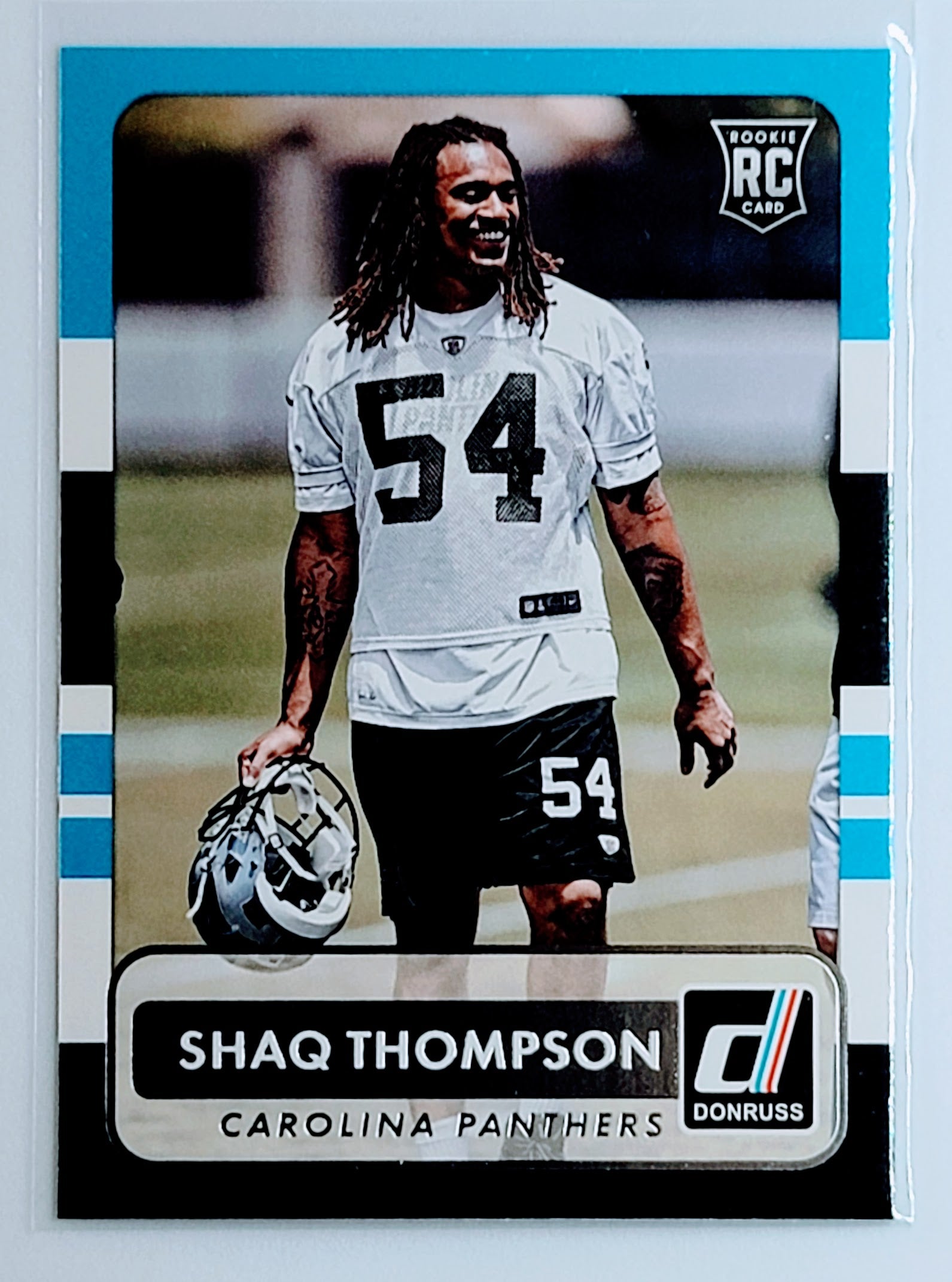 2015 Donruss Shaq
Thompson RC Carolina Panthers
  Football Card TH1C4 simple Xclusive Collectibles   