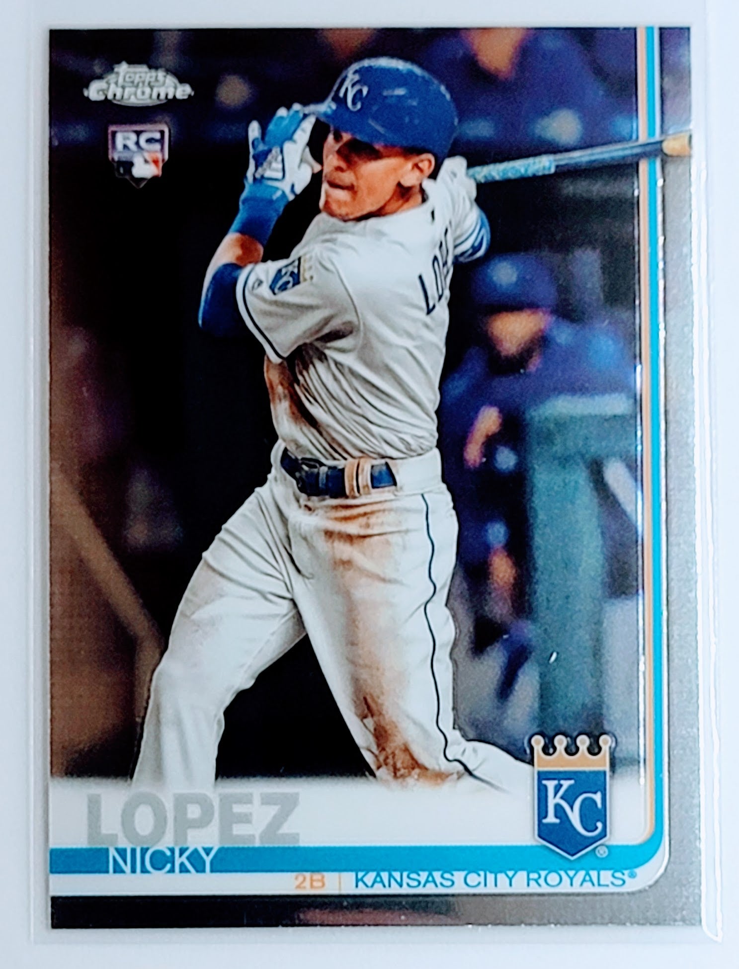 2019 Topps Chrome Update
  Edition Nicky Lopez   RC Kansas City
  Royals Baseball Card TH1C4 simple Xclusive Collectibles   