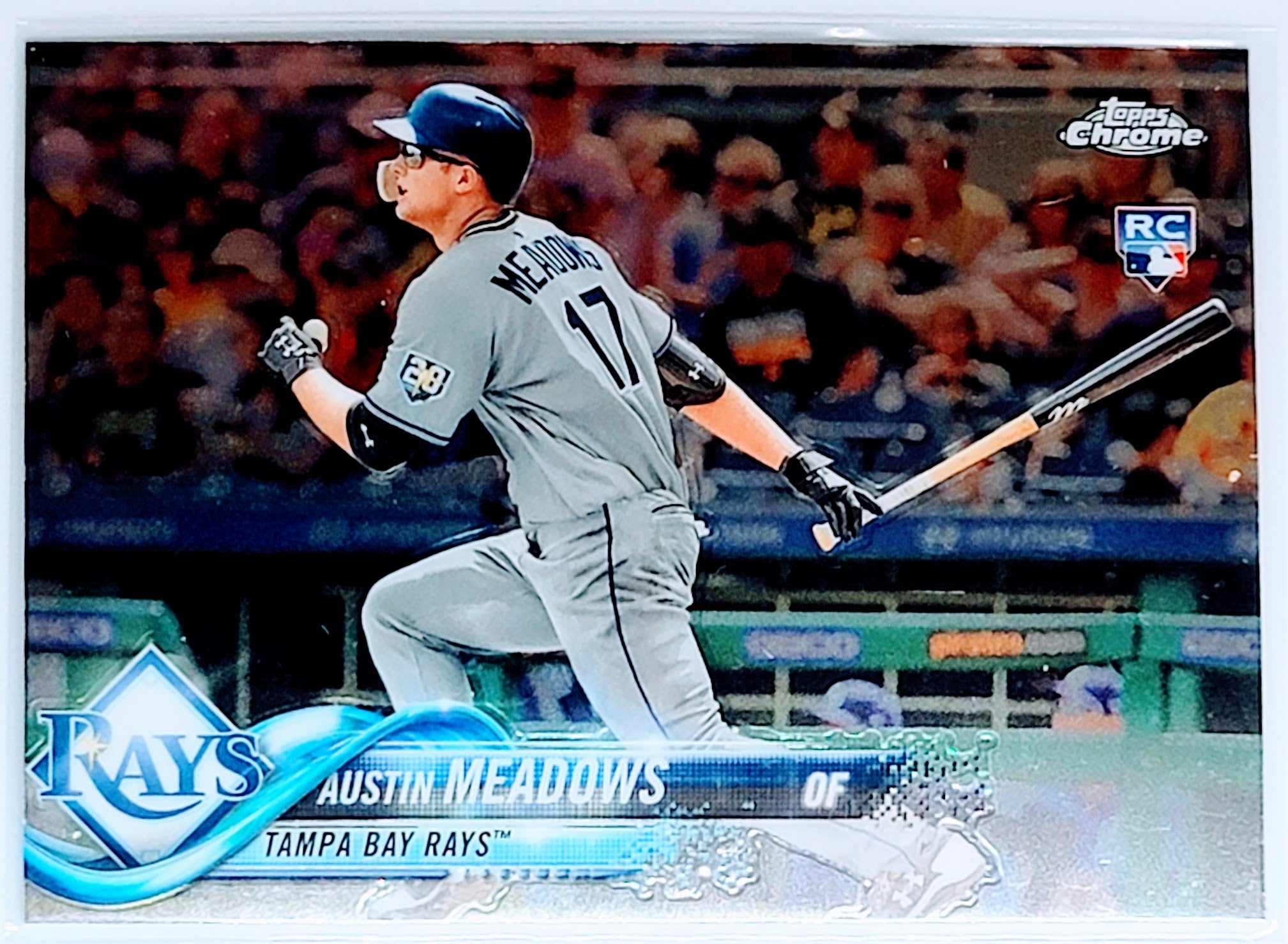 2018 Topps Chrome Update
  Edition Austin Meadows   RC Tampa Bay
  Rays Baseball Card TH1C4 simple Xclusive Collectibles   