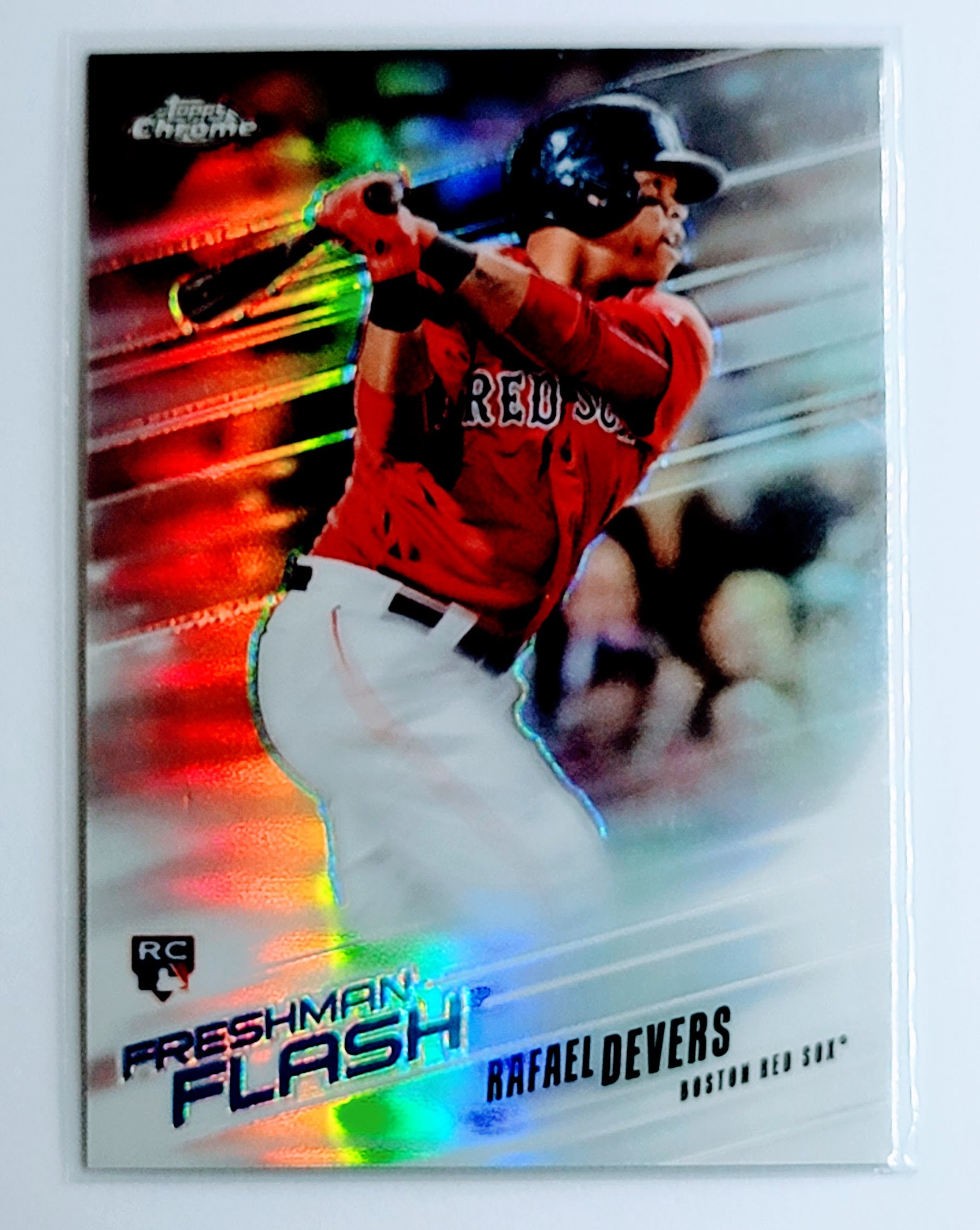 2018 Topps Chrome Rafael
  Devers Freshman Flash  Boston Red Sox
  Baseball Card TH1C4 simple Xclusive Collectibles   