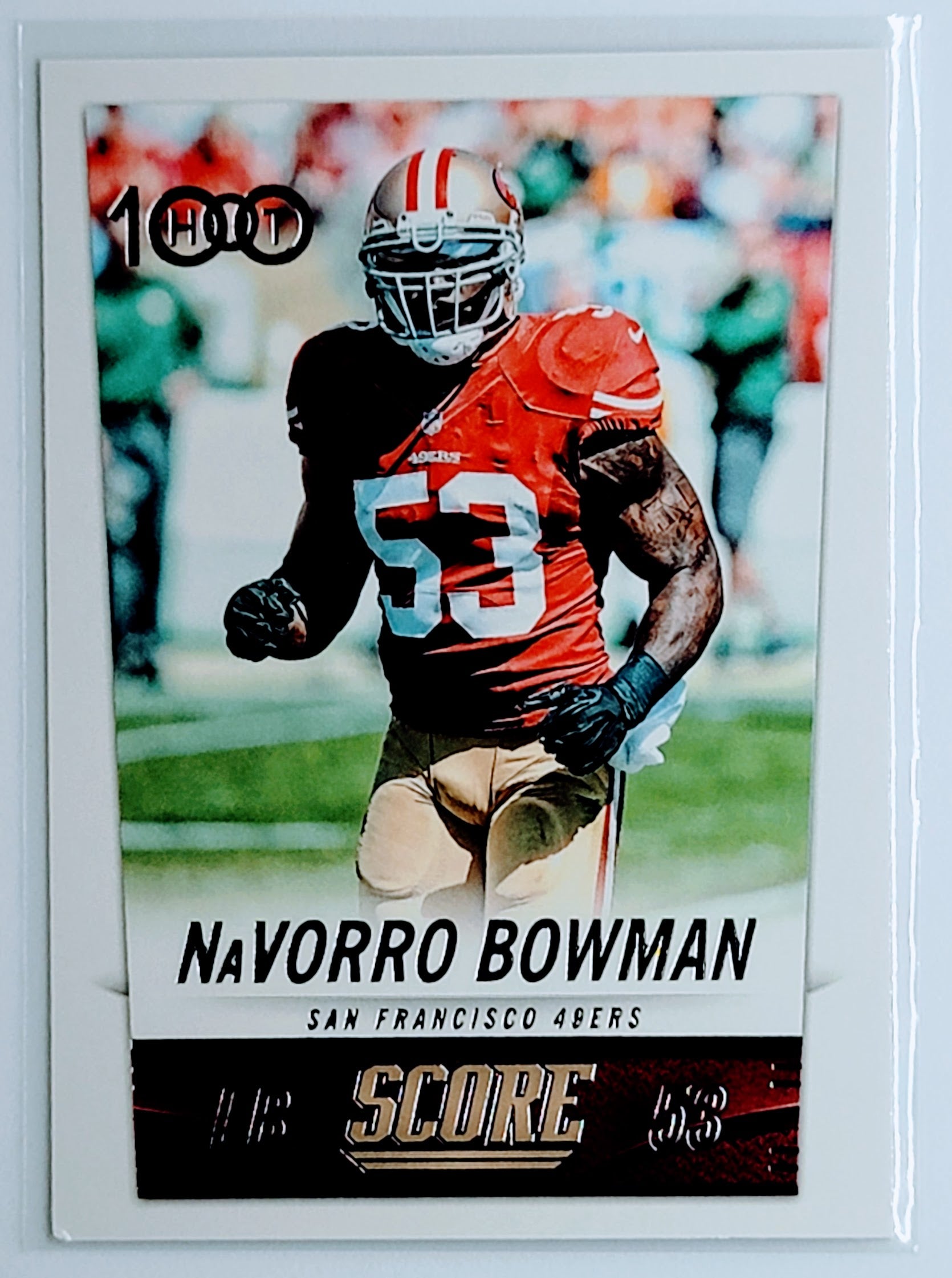 2014 Score NaVorro Bowman
  Scorecard  H100 San Francisco 49ers
  Football Card TH1C4 simple Xclusive Collectibles   