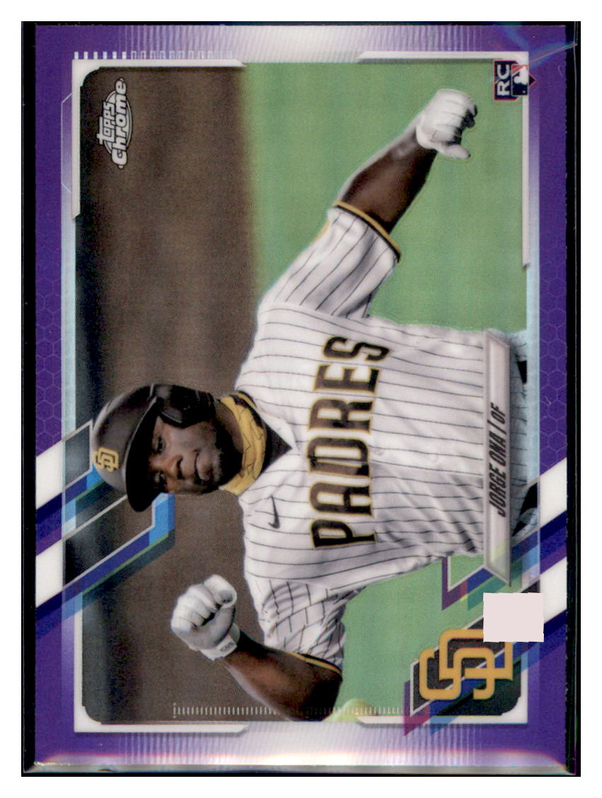 2021 Topps Chrome Update Jorge Ona Purple Refractor San Diego Padres #USC13 Baseball card   SLBT1_1a simple Xclusive Collectibles   