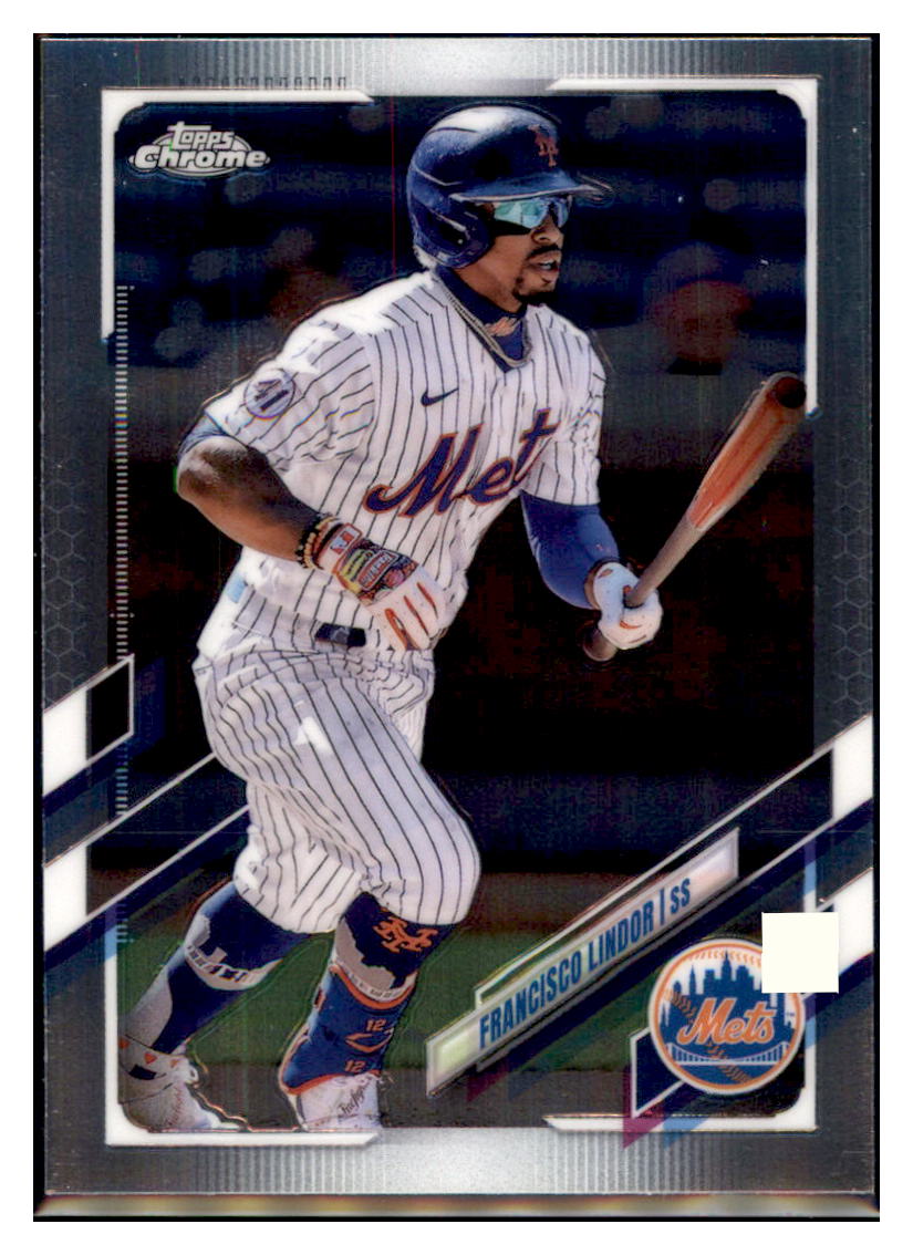2021 Topps Chrome Update Francisco
  Lindor  New York Mets #USC1 Baseball
  card   SLBT1 simple Xclusive Collectibles   
