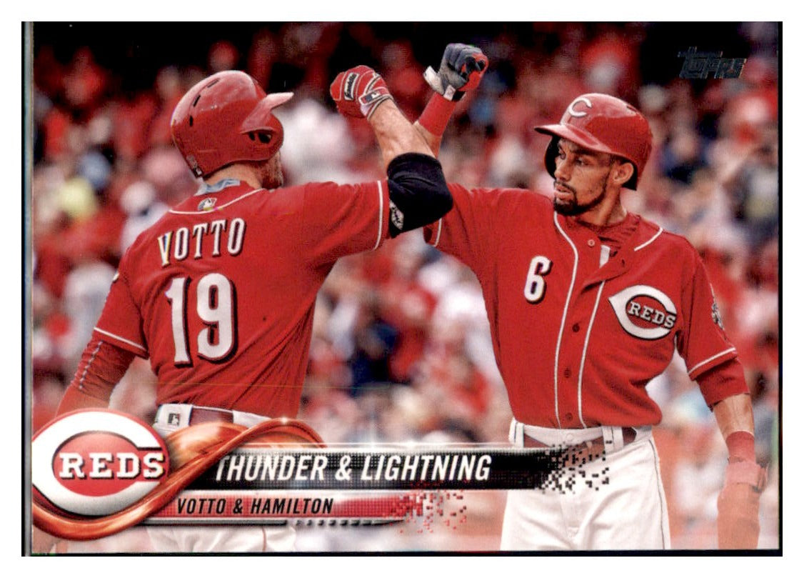 2018 Topps Update Thunder & Lightning
  (Joey Votto / Billy Hamilton) 
  Cincinnati Reds #US87 Baseball card  
  M32P1 simple Xclusive Collectibles   