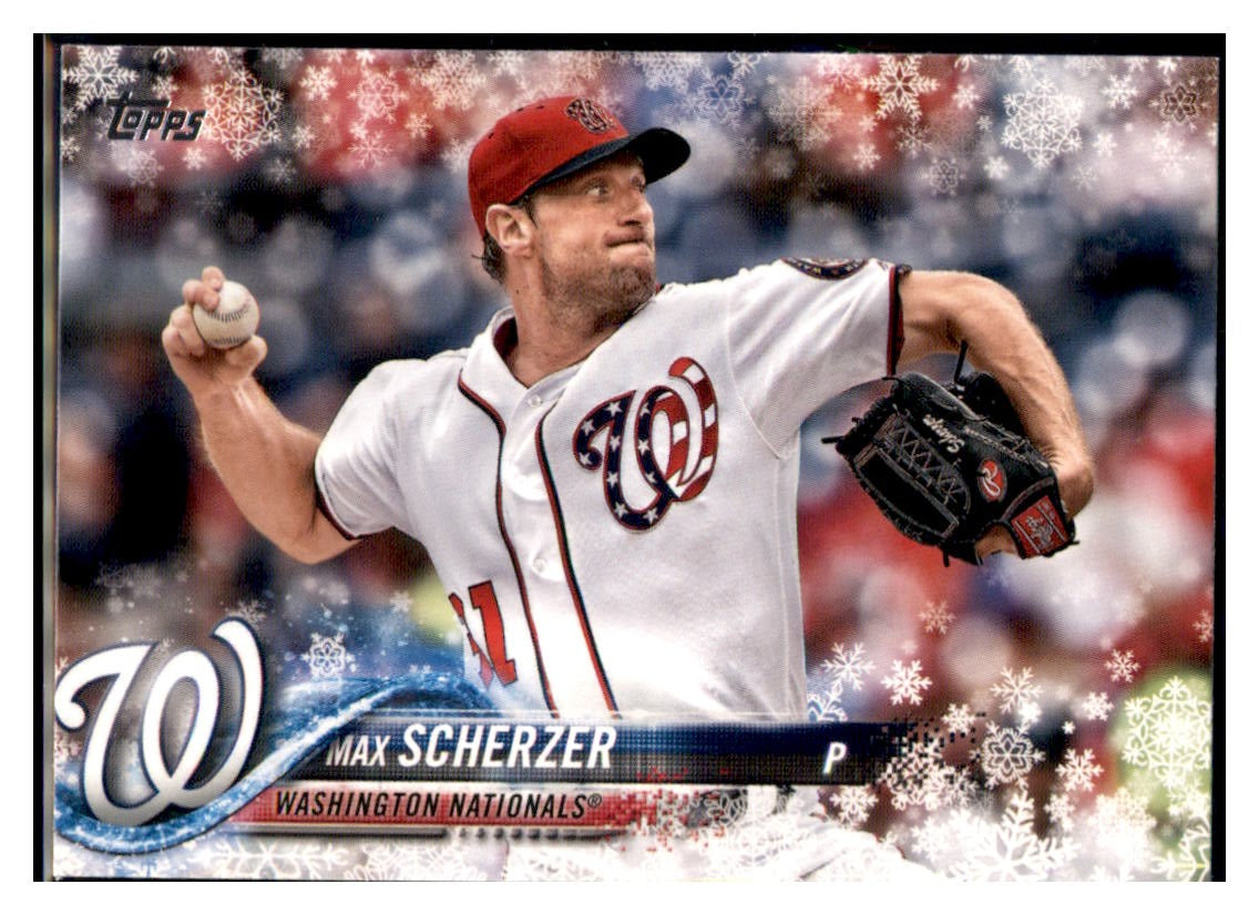 2018 Topps Holiday Max Scherzer  Washington Nationals #HMW46 Baseball
  card   M32P1 simple Xclusive Collectibles   