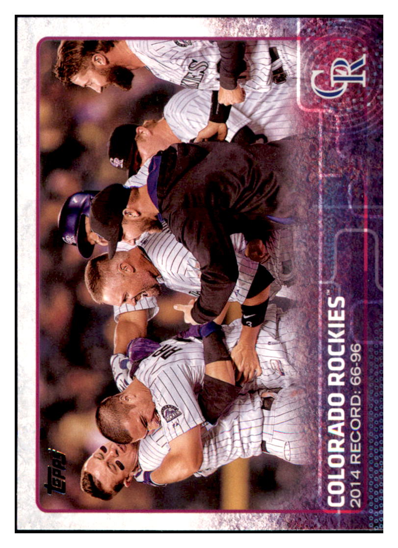 2015 Topps Colorado Rockies  Colorado Rockies #168 Baseball card   M32P1 simple Xclusive Collectibles   