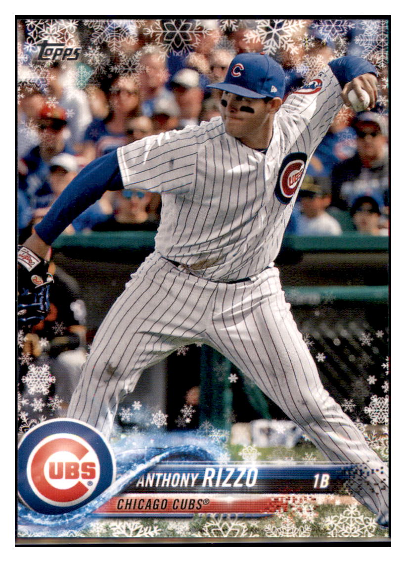 2018 Topps Holiday Anthony Rizzo  Chicago Cubs #HMW5 Baseball card   M32P1 simple Xclusive Collectibles   