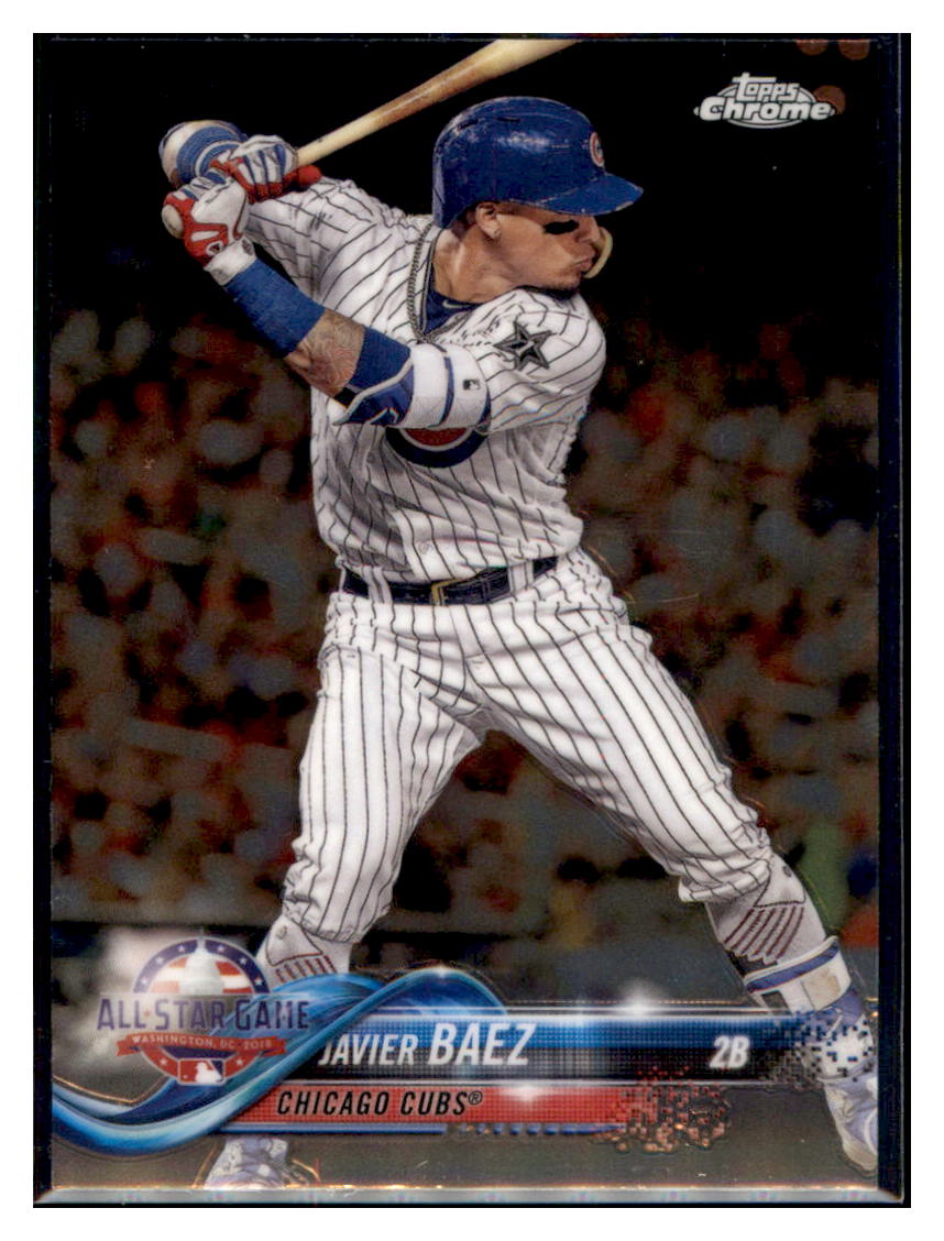 2018 Topps Chrome Update Edition Javier
  Baez  Chicago Cubs #HMT63 Baseball
  card   M32P1 simple Xclusive Collectibles   