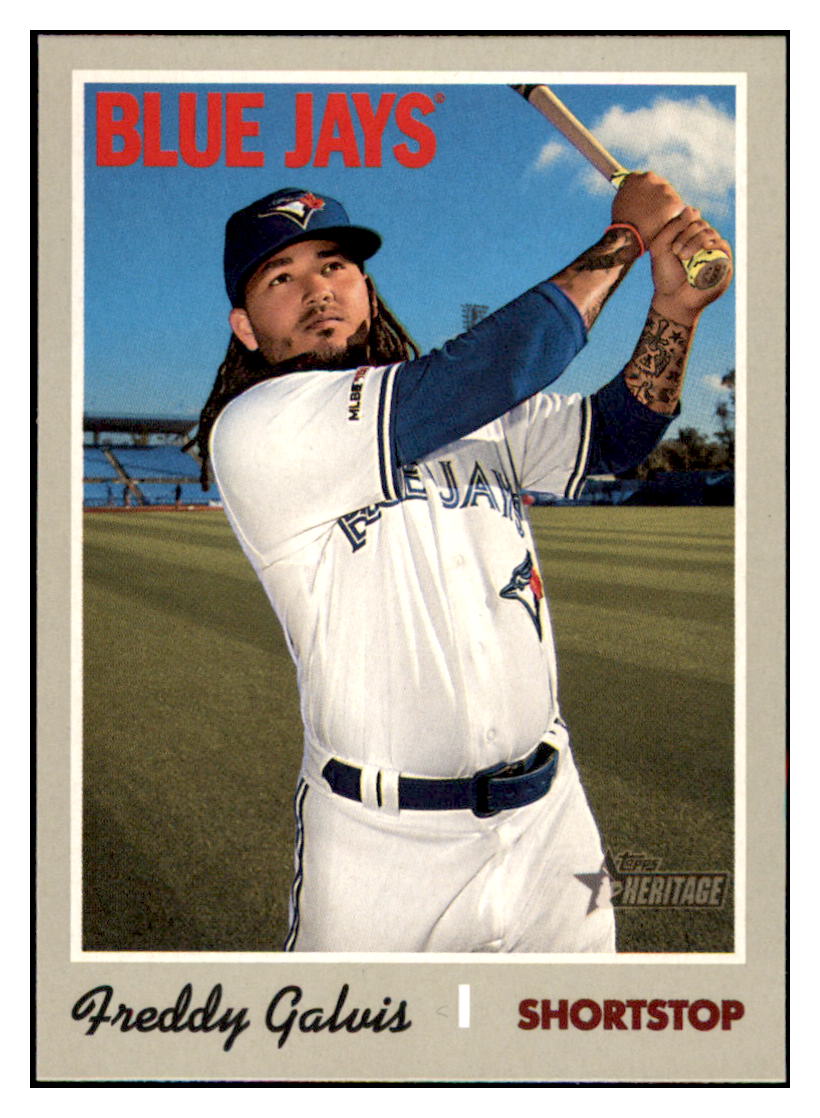 2019 Topps Heritage Freddy Galvis  Toronto Blue Jays #575 Baseball card   M32P1 simple Xclusive Collectibles   