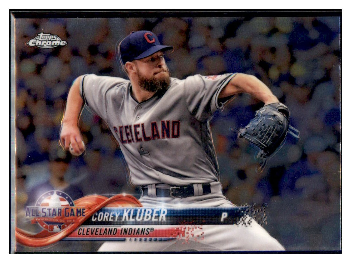 2018 Topps Chrome Update Edition Corey
  Kluber  Cleveland Indians #HMT85
  Baseball card   M32P1 simple Xclusive Collectibles   