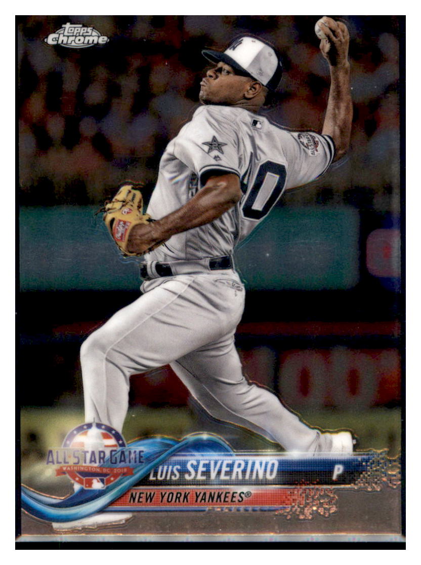 2018 Topps Chrome Update Edition Luis
  Severino  New York Yankees #HMT84
  Baseball card   M32P1 simple Xclusive Collectibles   