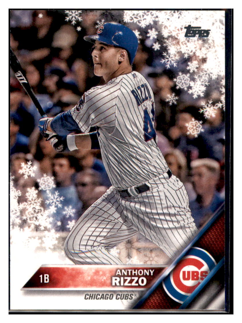 2016 Topps Holiday Anthony Rizzo  Chicago Cubs #HMW39 Baseball card   M32P1 simple Xclusive Collectibles   