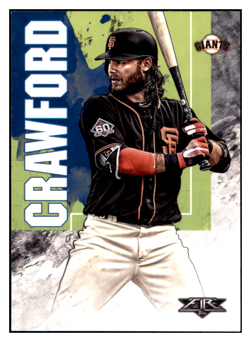 2019 Topps Fire Brandon Crawford  San Francisco Giants #188 Baseball
  card   M32P1 simple Xclusive Collectibles   