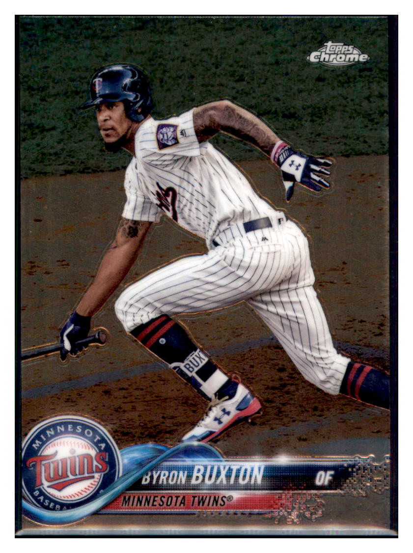 2018 Topps Chrome Byron Buxton  Minnesota Twins #47 Baseball card   M32P2 simple Xclusive Collectibles   