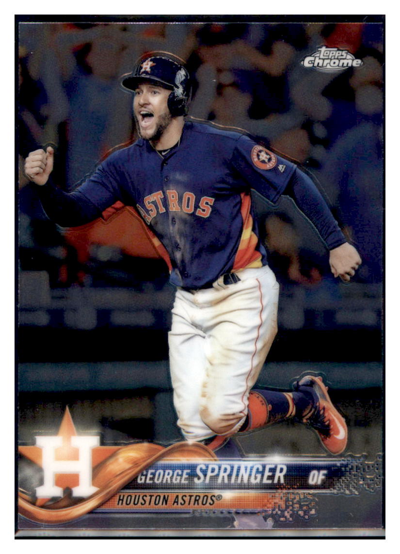 2018 Topps Chrome George Springer  Houston Astros #17 Baseball card   M32P2 simple Xclusive Collectibles   