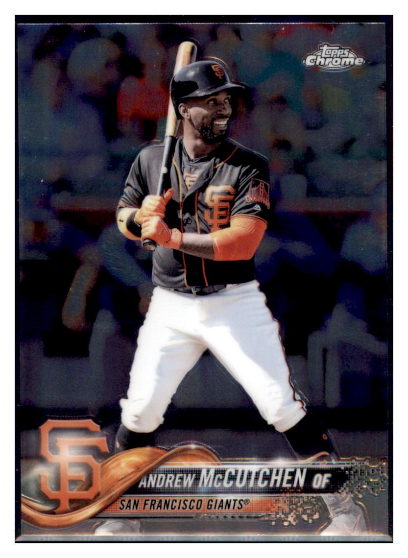 2018 Topps Chrome Andrew McCutchen  San Francisco Giants #74 Baseball card   M32P2 simple Xclusive Collectibles   