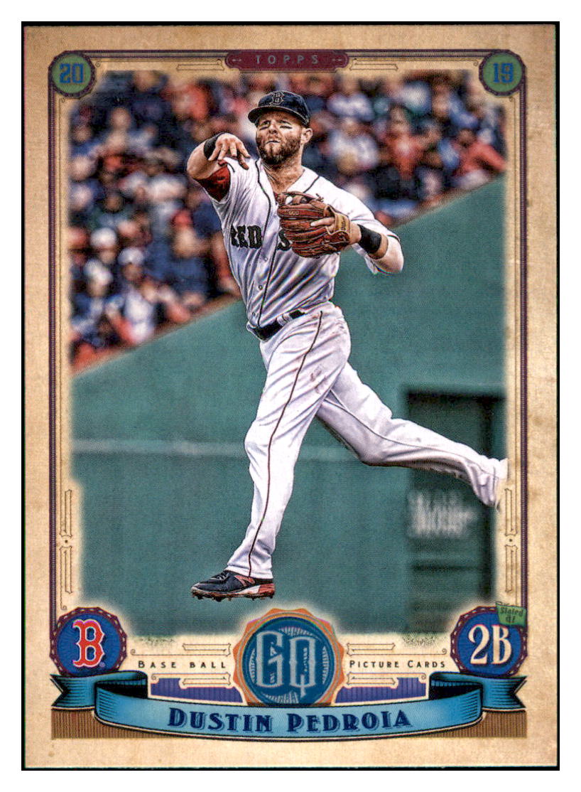 2019 Topps Gypsy Queen Dustin
  Pedroia  Boston Red Sox #75 Baseball
  card   M32P2 simple Xclusive Collectibles   