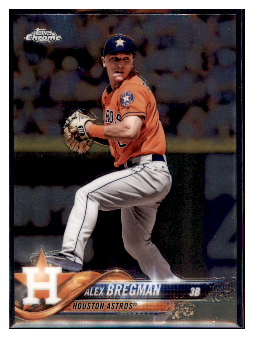 2018 Topps Chrome Alex Bregman  Houston Astros #195 Baseball card   M32P3 simple Xclusive Collectibles   