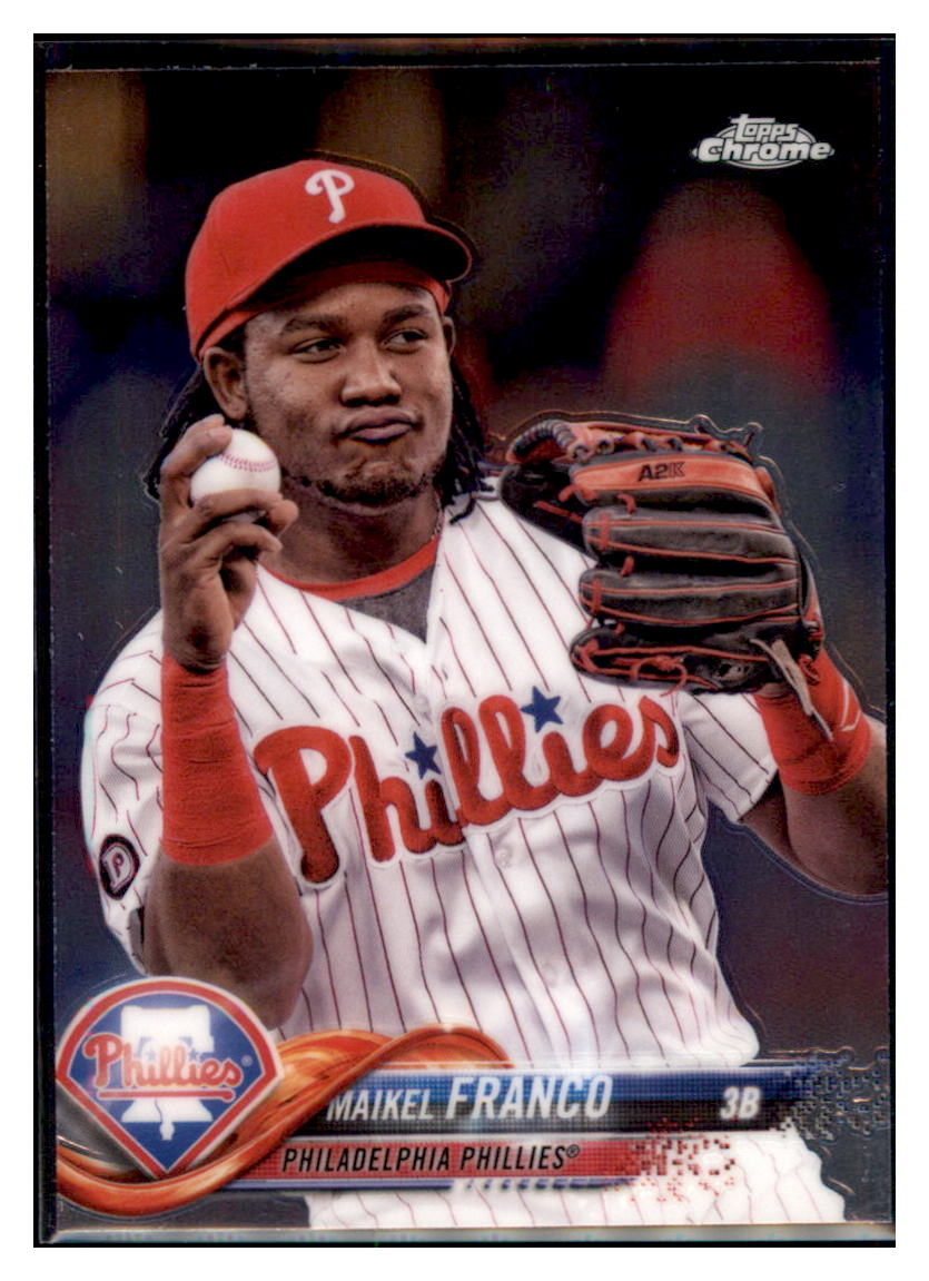 2018 Topps Chrome Maikel Franco  Philadelphia Phillies #116 Baseball
  card   M32P3_1a simple Xclusive Collectibles   